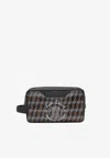 Au Depart Square 26 Monogram Pouch Bag In Black