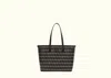 Au Depart No. 55 Monogram Coated Canvas Tote Bag In Black