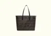 Au Depart No. 55 Monogram Coated Canvas Tote Bag In Black