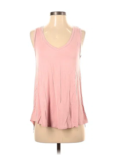 Pre-owned Au Fond Sleeveless Top Pink Scoop Neck Tops