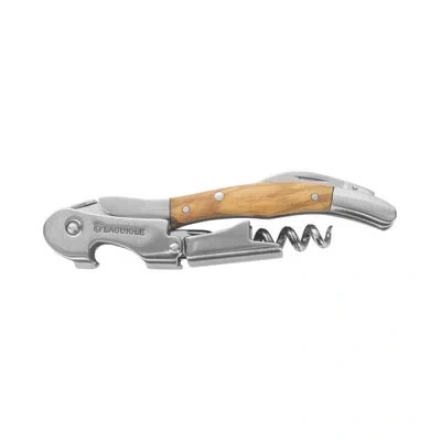 Au Nain Laguiole Sommelier Olive Wood Corkscrew In Silver;brown