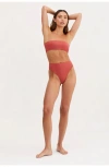 Au Naturel By Gottex Endless Summer Emma Bandeau Swim Top In Clay/spi
