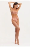 Au Naturel By Gottex Endless Summer Emma Bandeau Swim Top In Ter/ivo