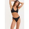 Au Naturel By Gottex Endless Summer Kaia V-neck Bra Swim Top In Black