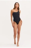 Au Naturel By Gottex Endless Summer Kate One Shoulder One Piece In Black