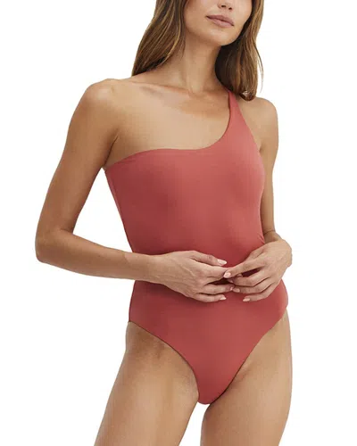 Au Naturel By Gottex Endless Summer Kate Reversible One-shoulder Top In Brown