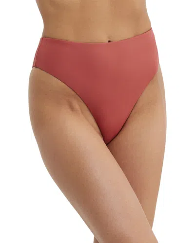 Au Naturel By Gottex Golden Hour Tyra High Leg High Waist Bottom In Brown