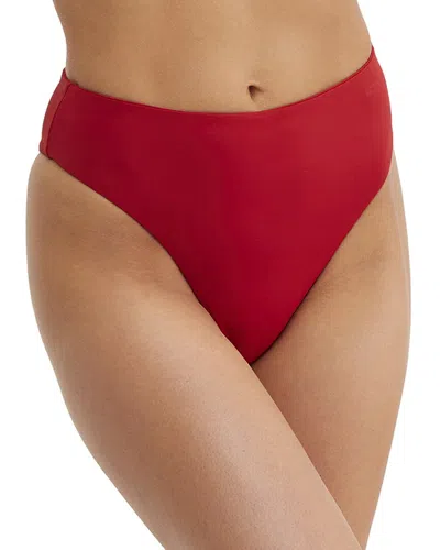 Au Naturel By Gottex Golden Hour Tyra High Leg High Waist Bottom In Red