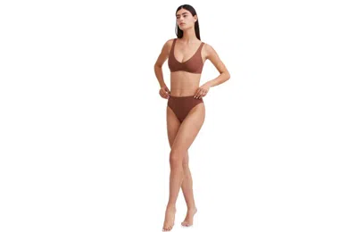 Au Naturel By Gottex Solid Bikini Bra Swim Top In Dusk Mauve