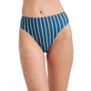Au Naturel By Gottex Solid High Leg High Waist Swim Bottom In Dusk Blue