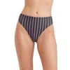 Au Naturel By Gottex Solid High Leg And High Waist Swim Bottom In Dark Olive