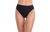 Au Naturel By Gottex Solid High Leg High Waist Swim Bottom In Black