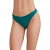 Au Naturel By Gottex Solid Reversible Mid-rise Swim Bottom In Green
