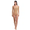 AU NATUREL BY GOTTEX SOLID SCOOP NECK ONE PIECE WITH U SHAPE BACK