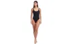 Au Naturel By Gottex Solid Textured Scoop Neck One Piece Swimsuit With Low U Back In Black