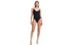 AU NATUREL BY GOTTEX SOLID V NECK ONE PIECE SWIMSUIT WITH STRAP BACK DETAIL