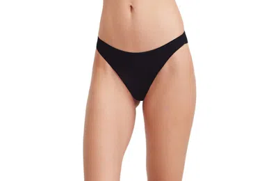 Au Naturel By Gottex Striped Print Mid-rise Swim Bottom In Black