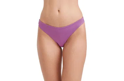 Au Naturel By Gottex Striped Print Mid-rise Swim Bottom In Purple