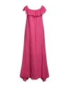 Au Petit Bonheur Woman Maxi Dress Fuchsia Size 2 Linen In Pink