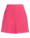 Au Petit Bonheur Woman Shorts & Bermuda Shorts Fuchsia Size 2 Cotton In Pink