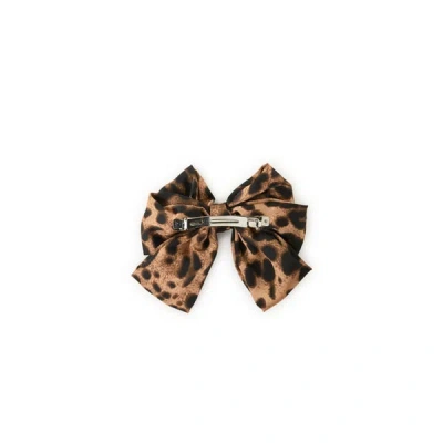 Au Printemps Paris Barette Noeud À Motif Léopard In Sand