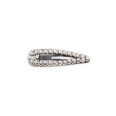 Au Printemps Paris Barrettes En Perles Et Strass In Silver