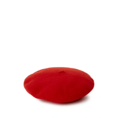 Au Printemps Paris Beret En Laine In Red