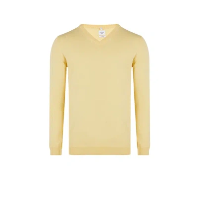 Au Printemps Paris Cashmere Round-neck Jumper In Yellow