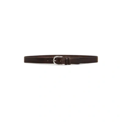 Au Printemps Paris Leather Belt In Black