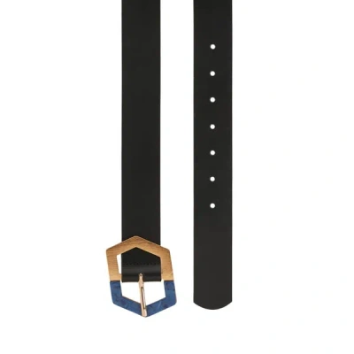 Au Printemps Paris Ceinture En Cuir De Vachette In Black