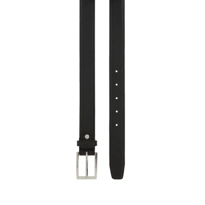 Au Printemps Paris Leather Belt In Black