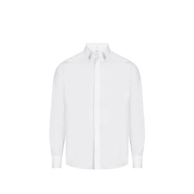 Au Printemps Paris Chemise Droite Avec Boutons Dissimulés Krave In White