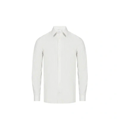 Au Printemps Paris Chemise Slim Rayée En Popeline Fayure In White