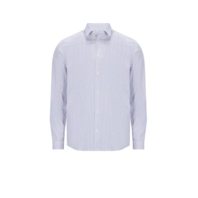 Au Printemps Paris Cotton Shirt In Blue