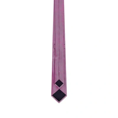 Au Printemps Paris Silk Jacquard Tie In Pink