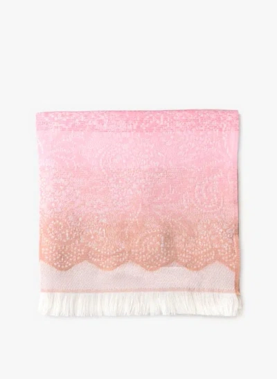 Au Printemps Paris Echarpe À Motif In Pink
