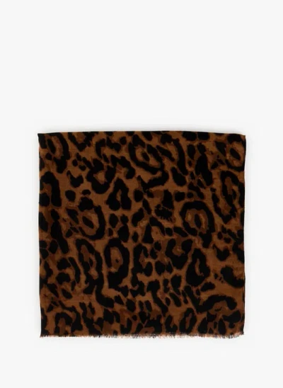 Au Printemps Paris Etole Imprimée Léopard In Brown
