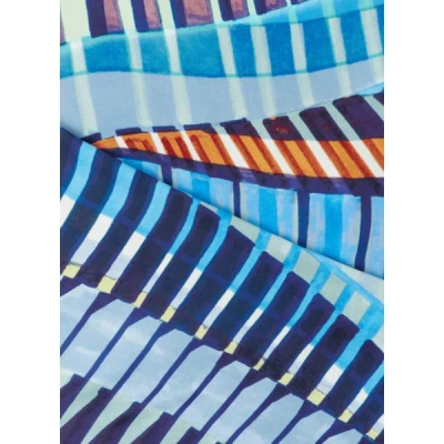 Au Printemps Paris Foulard À Motif In Blue