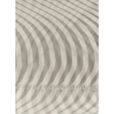 Au Printemps Paris Foulard Imprimé En Laine In Gray