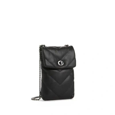 Au Printemps Paris Mini Pouch With Strap In Black