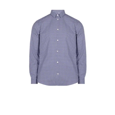 Au Printemps Paris Printed Cotton Shirt In Purple