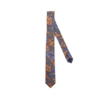 Au Printemps Paris Printed Silk Tie In Multi