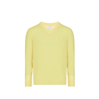 Au Printemps Paris Pull Col V En Cachemire In Jaune