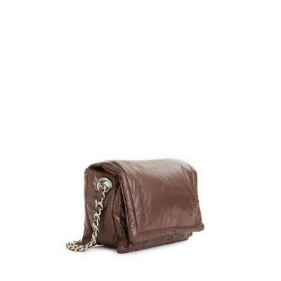 Au Printemps Paris Quilted Handbag In Brown