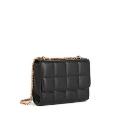 Au Printemps Paris Quilted Shoulder Bag In Black