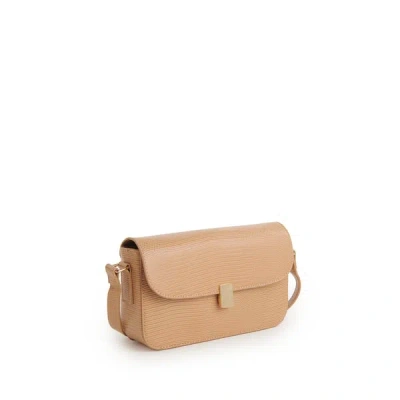 Au Printemps Paris Textured Shoulder Bag In Beige
