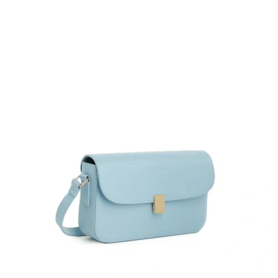 Au Printemps Paris Textured Shoulder Bag In Blue