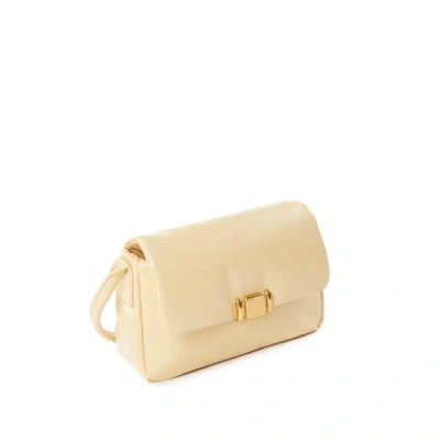 Au Printemps Paris Sac À Main Effet Cuir Vieilli In Yellow