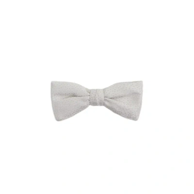 Au Printemps Paris Silk Bow Tie In White