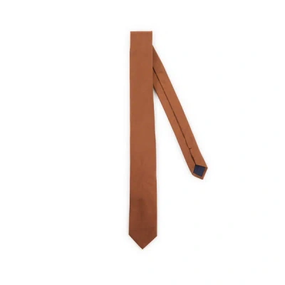 Au Printemps Paris Silk Tie In Brown
